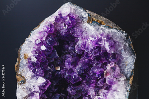 Macro photography of amethyst druzy stone