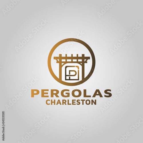 Luxury pergola logo design inspiration