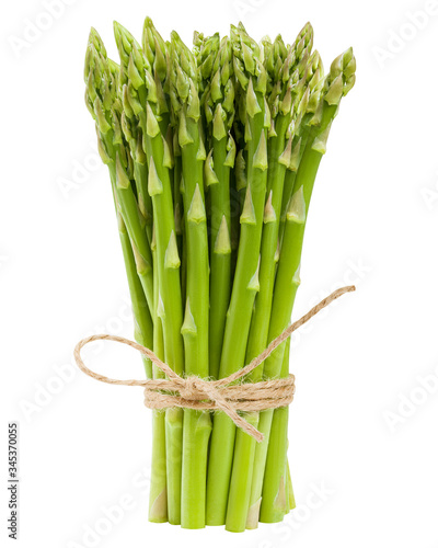 asparagus isolated on white background, clipping path, full depth of field