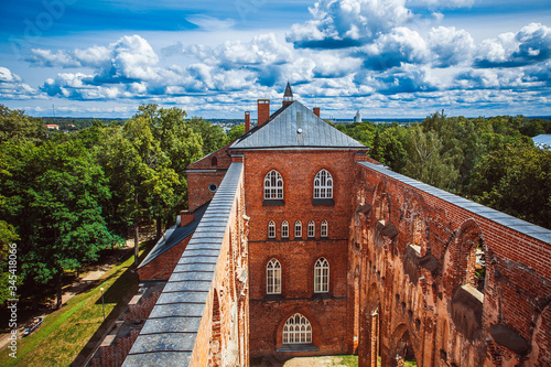 Ruins of cathedral in Tartu, Estonia