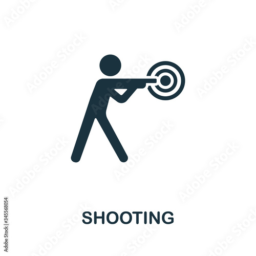 Shooting icon from video games collection. Simple line Shooting icon for templates, web design and infographics