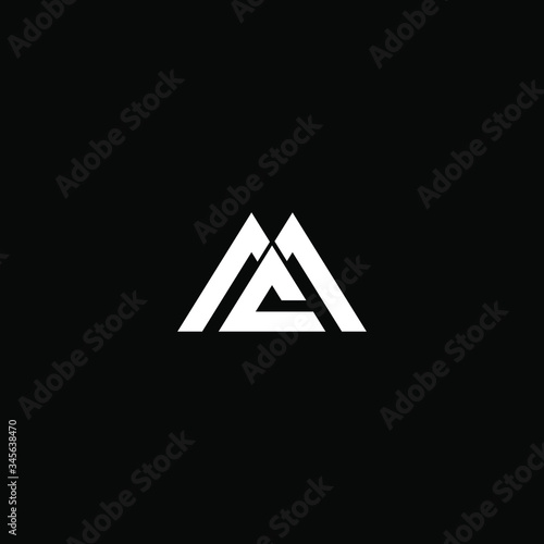 mc letter vector logo abstract