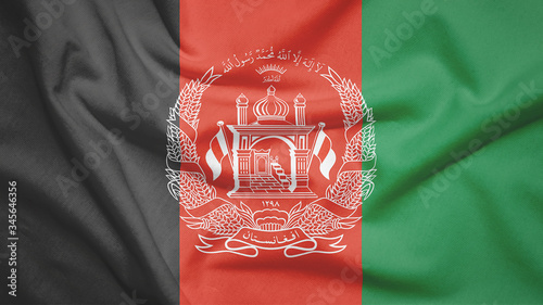 Afghanistan flag with fabric texture