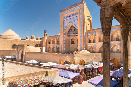 The view o famous bazaar street in Khiva