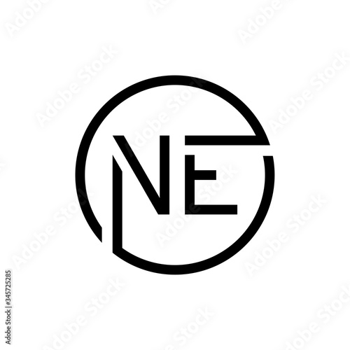 Initial Letter NE Logo Design Vector Template. Creative Abstract NE Letter Logo Design