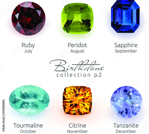Realistic Birthstones collection part 2