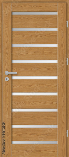 Drzwi wewnętrzne drewniane szklone malowane