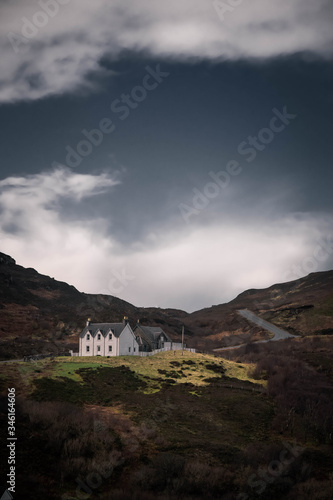House in at the middle of Scottish Highlands