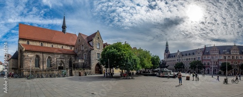 Architecture at the Fischmarkt square of the city of Erfurt
