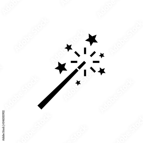 Magic wand icon isolated on white background