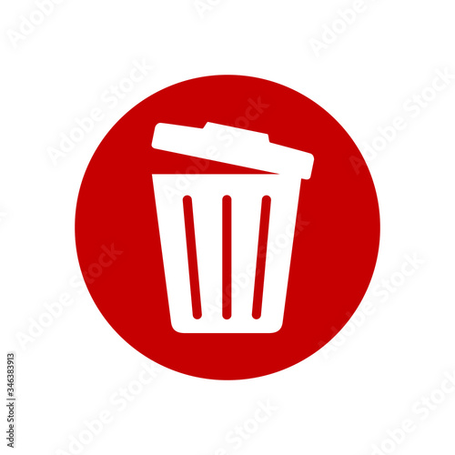 trashcan and delete icon on computer