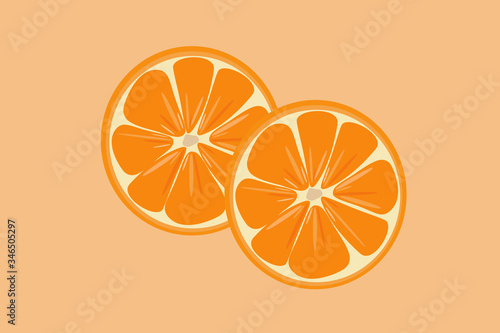 Ilustración de rodajas de naranja