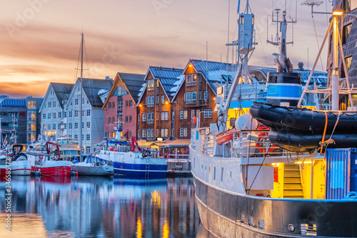 Tromso harbour at Winter, Norway