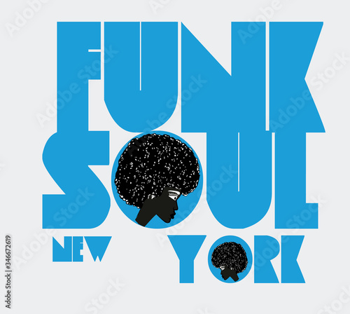 Funk soul music print embroidery graphic design vector art
