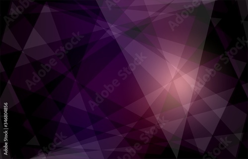 Crystal purple dark geometric background. Abstract glass texture.