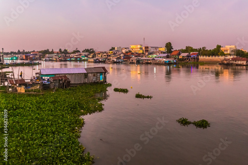 Sunset landscape of Chau Doc