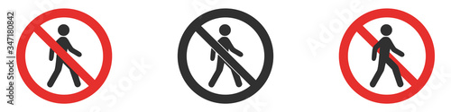 no entry sign, no entry, hapreschen people input, editable vector illustration on white background