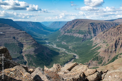 Travel to the Putorana plateau in Siberia in Russia in the summer