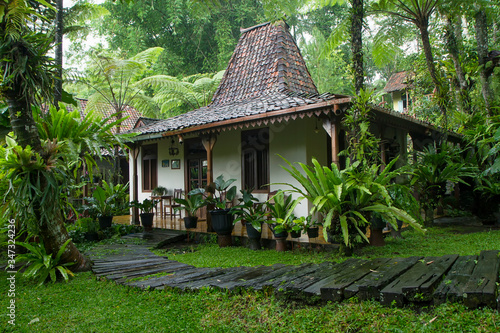 traditional javanese joglo house or rumah joglo