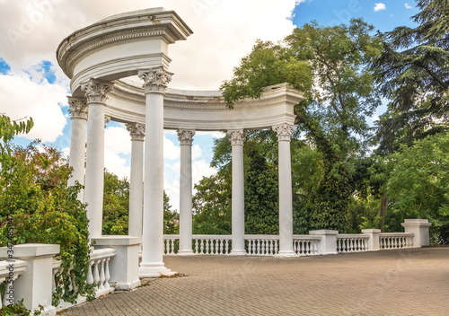 Old rotunda on the boulevard in the city of Sevastopol