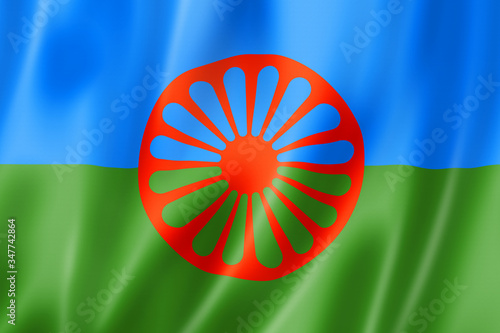 Romani people ethnic flag