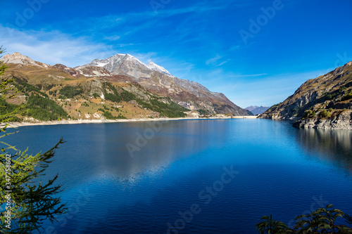 Tignes Le Lac in the French Alps, Provence Alpes, France.