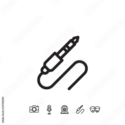 aux cable icon vector illustration design