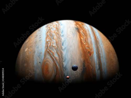 Jupiter in space concept