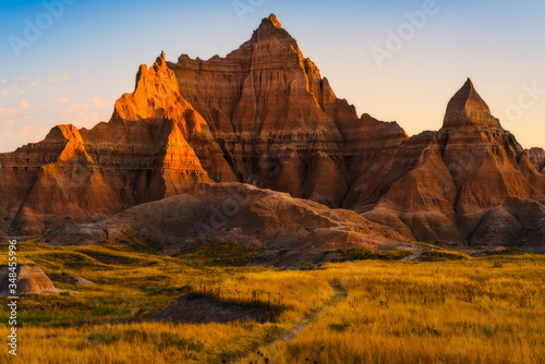 beautiful landscapes in Badlands national park,South dakota,usa.