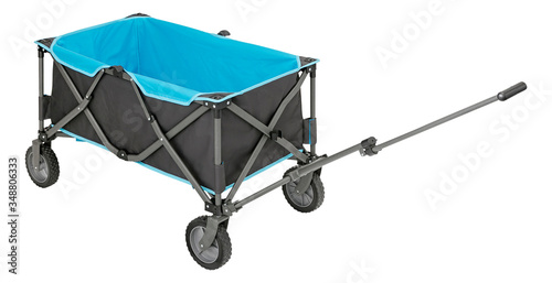 Foldable cart / wagon for transporting kids with clipping path