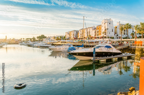 Beautiful marina in touristic Vilamoura, Quarteira, Algarve, Portugal