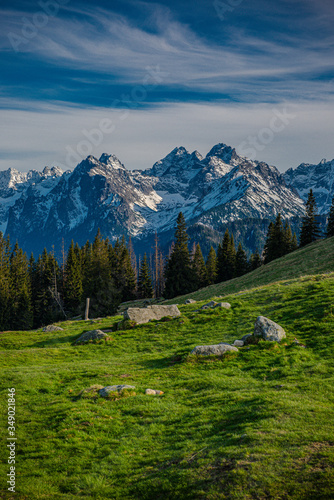 Panorama Tatr z Rusinowej Polany - Tatry Wysokie