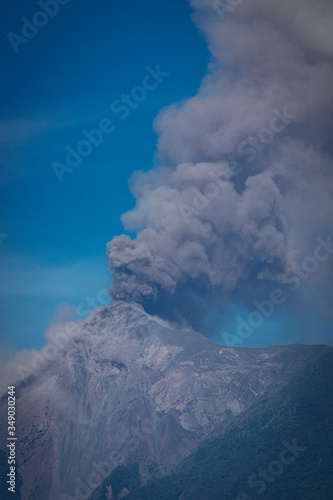 Erupting Fuego volcano in Guatemala