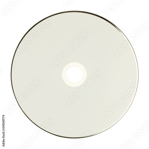 Płyta CD, DVD, BR przód, na białym tle.