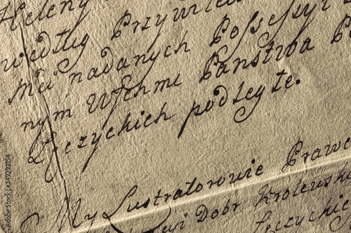 Old document in Polish – AD 1765. Stary dokument po polsku – 1765.