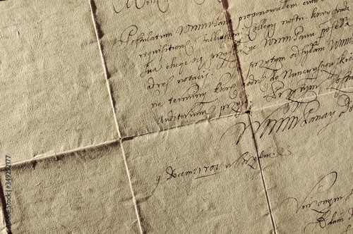 Old document in Latin and Polish – AD 1707 – nice calligraphy. Stary dokument po łacinie i po polsku – 1707 rok – ładna kaligrafia. 