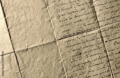 Old document in Latin and Polish – AD 1707 – nice calligraphy. Stary dokument po łacinie i po polsku – 1707 rok – ładna kaligrafia. 