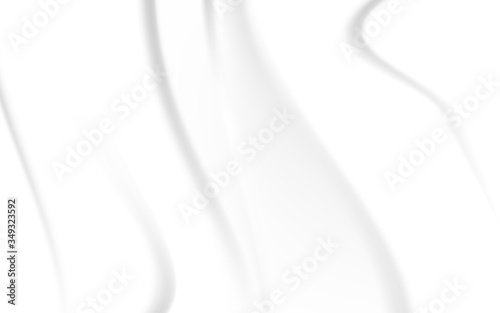 Elegant white abstract background with smooth and soft silk fabric texture. Clean wave and curve graphic. Vector design can use for artwork, wallpaper, cover wedding card, textile product 