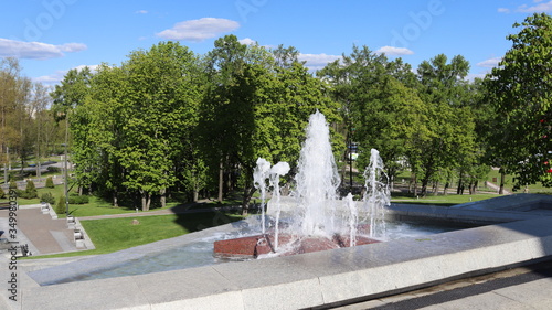 fountain complex in belarusian green park