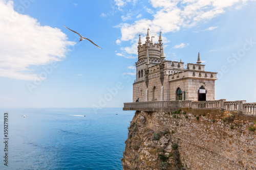 Crimea, Swallow Nest Castle summer sea view