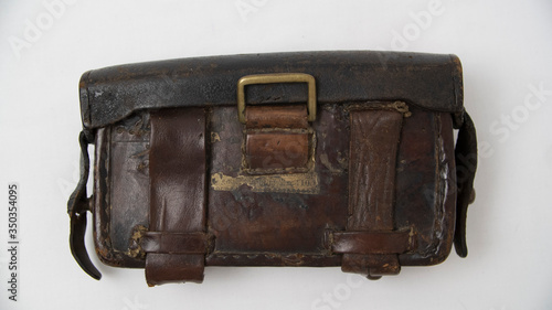 M1874 Pattern Imperial German Ammunition Pouch dated 1881. This was originally for 11mm ammunition for the single shot, bolt action 1871 Mauser and then the 1871/74 version with a tubular magazine. 