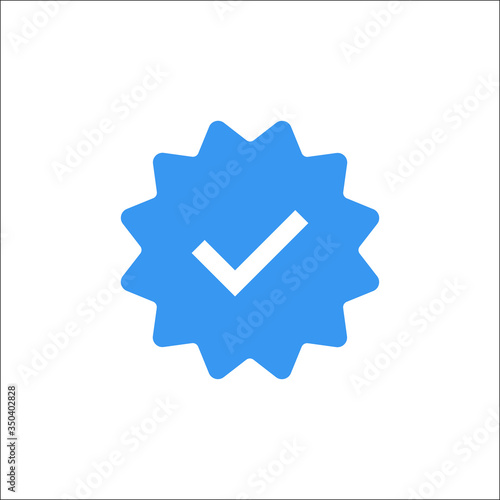 Instagram verified badge icon. VectorIllustration