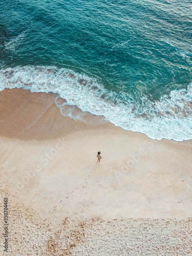 walking on the beach