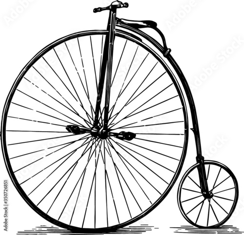 Old drawing of a Penny Farthing