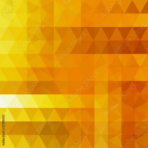 Triangle vector background. Can be used in cover design, book design, website background. Vector illustration. Yellow, orange colors.