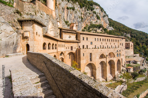 Monastery of Sacred Cave (Sanctuary of Sacro Speco) of Saint Benedict in Subiaco, province of Rome, Lazio, central Italy.