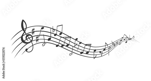 Music notes banner