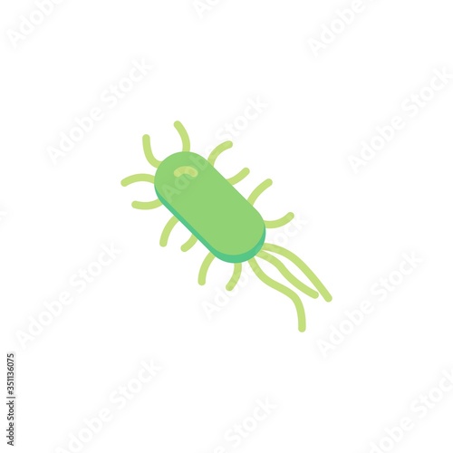 E. Coli Bacteria Infection flat icon, vector sign, Escherichia coli colorful pictogram isolated on white. Symbol, logo illustration. Flat style design