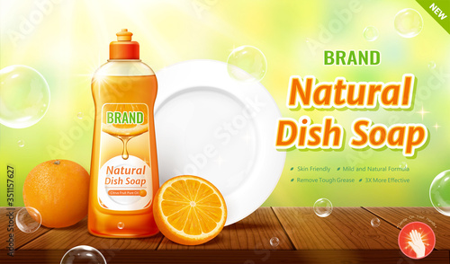 Natural dish soap ads