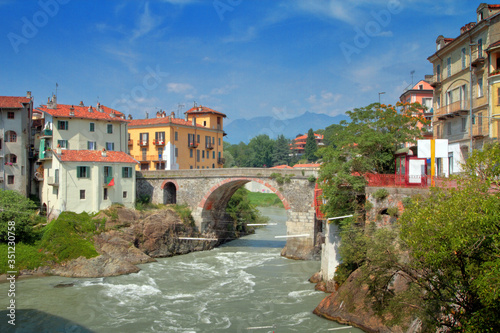 view of the old town of ivrea italy